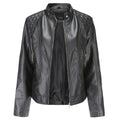 Valerie Women's Leather Jacket – Genuine Leather Zip Up Stand Collar Biker Jacket