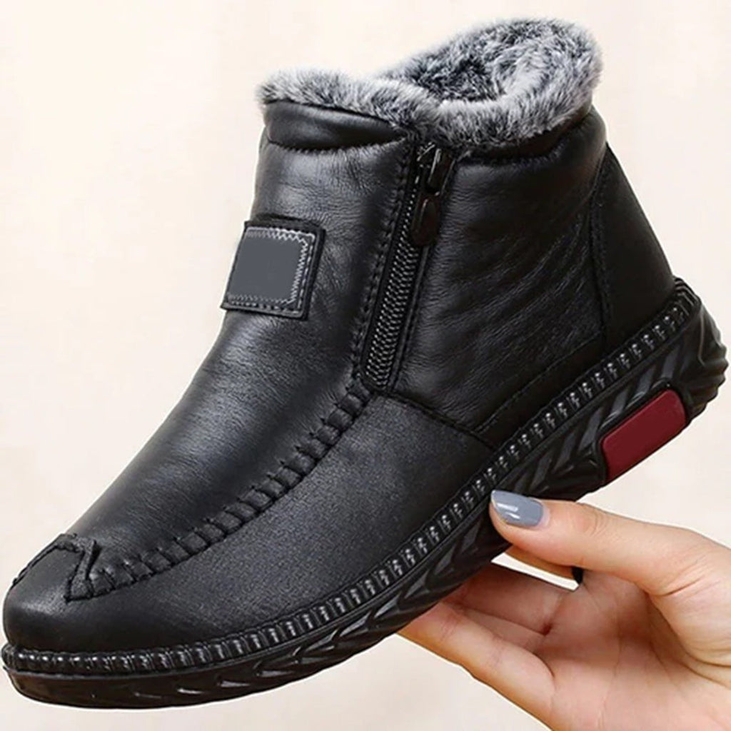 Paige Women's Winter Boots – Fur Lined Zip Up Non Slip Snow Boots