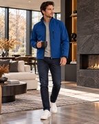 Ulric Men's Water-Resistant Fleece-Backed Softshell Jacket with Zippered Pockets