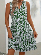 Elodie Women's Sleeveless Mini Dress – Printed Summer Beach Casual Dress