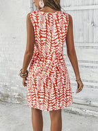 Elodie Women's Sleeveless Mini Dress – Printed Summer Beach Casual Dress