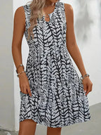 Elodie Women's Sleeveless Mini Dress – Printed Summer Beach Casual Dress
