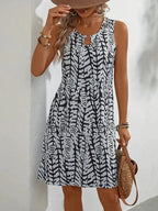 Elodie Women's Sleeveless Mini Dress – Printed Summer Beach Casual Dress