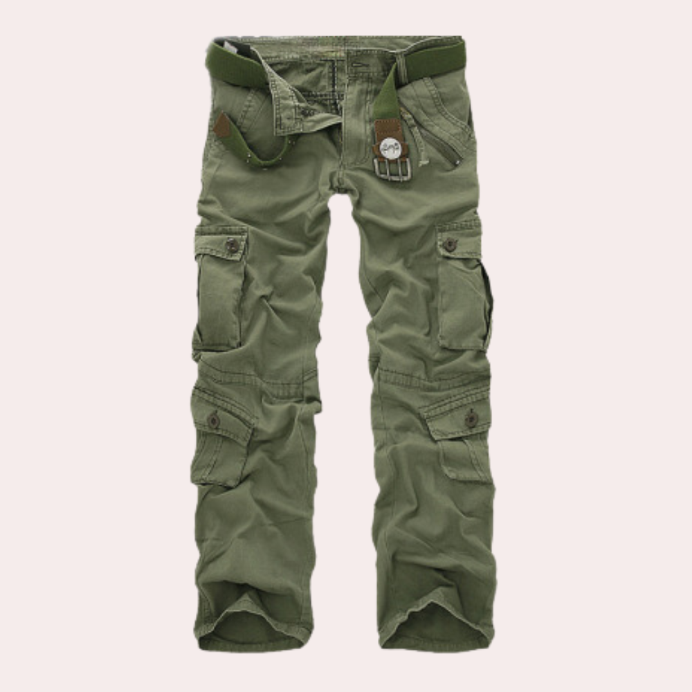 Henry Men's Cargo Trousers – Casual Utility Pants with Multi Pocket Streetwear Fit