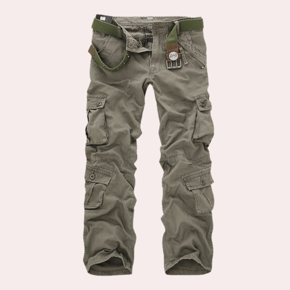 Henry Men's Cargo Trousers – Casual Utility Pants with Multi Pocket Streetwear Fit