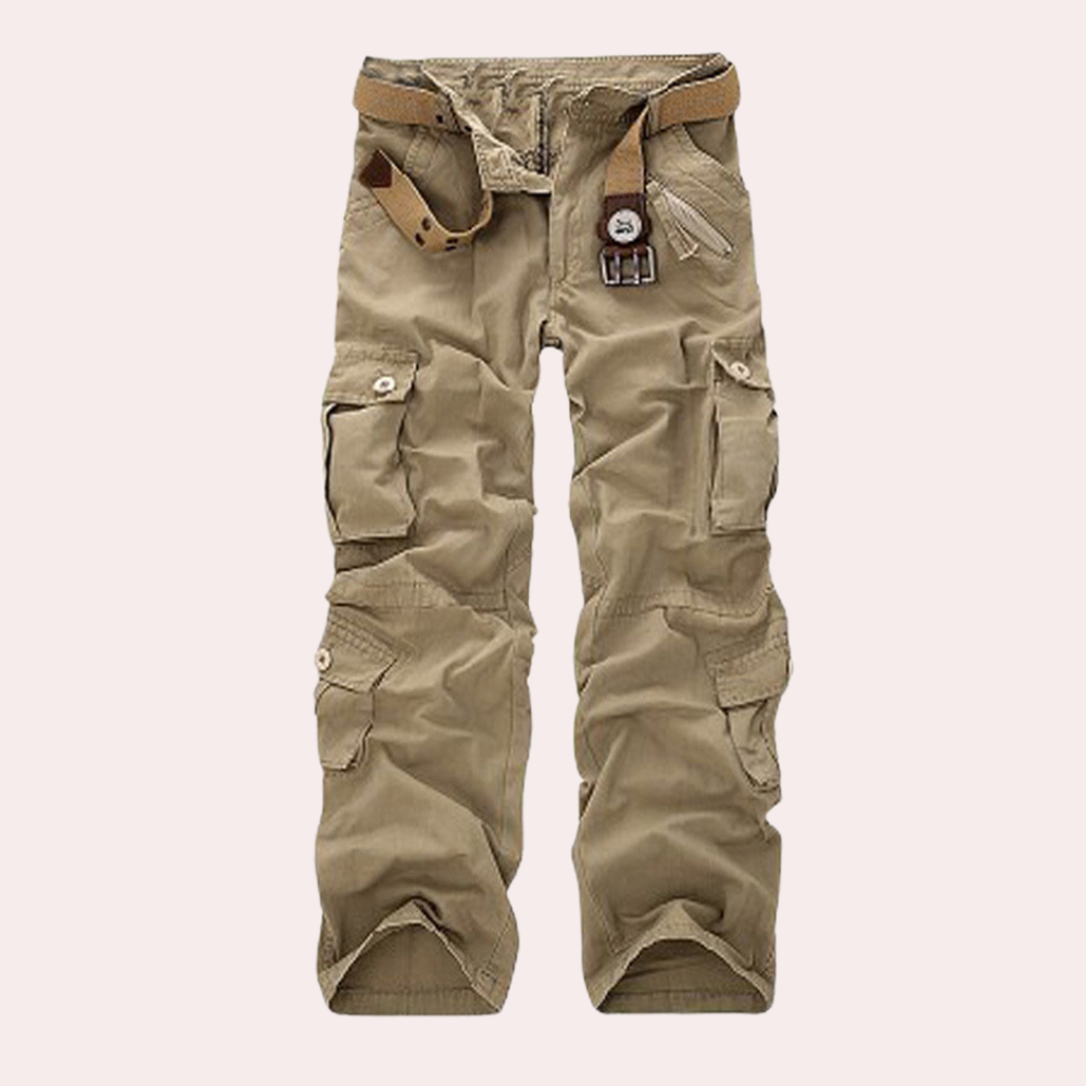 Henry Men's Cargo Trousers – Casual Utility Pants with Multi Pocket Streetwear Fit
