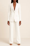 Victoria Women's Trouser Suit – Satin Blazer & Wide Leg Smart Co-Ord Set