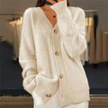 Adeline Women's Cashmere Cardigan – 100% Cashmere Button Front Luxury Knit