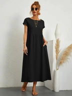 Annalise Women's Maxi Dress – Cotton Blend Summer Holiday Casual Dress