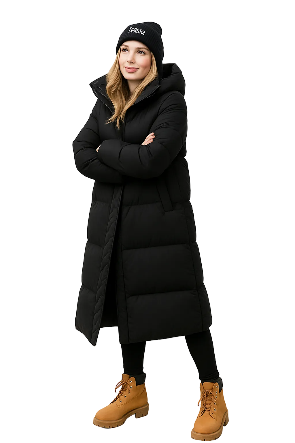 Sammy Women's Long Puffer Coat – Oversized Quilted Winter Jacket with Insulated Padding