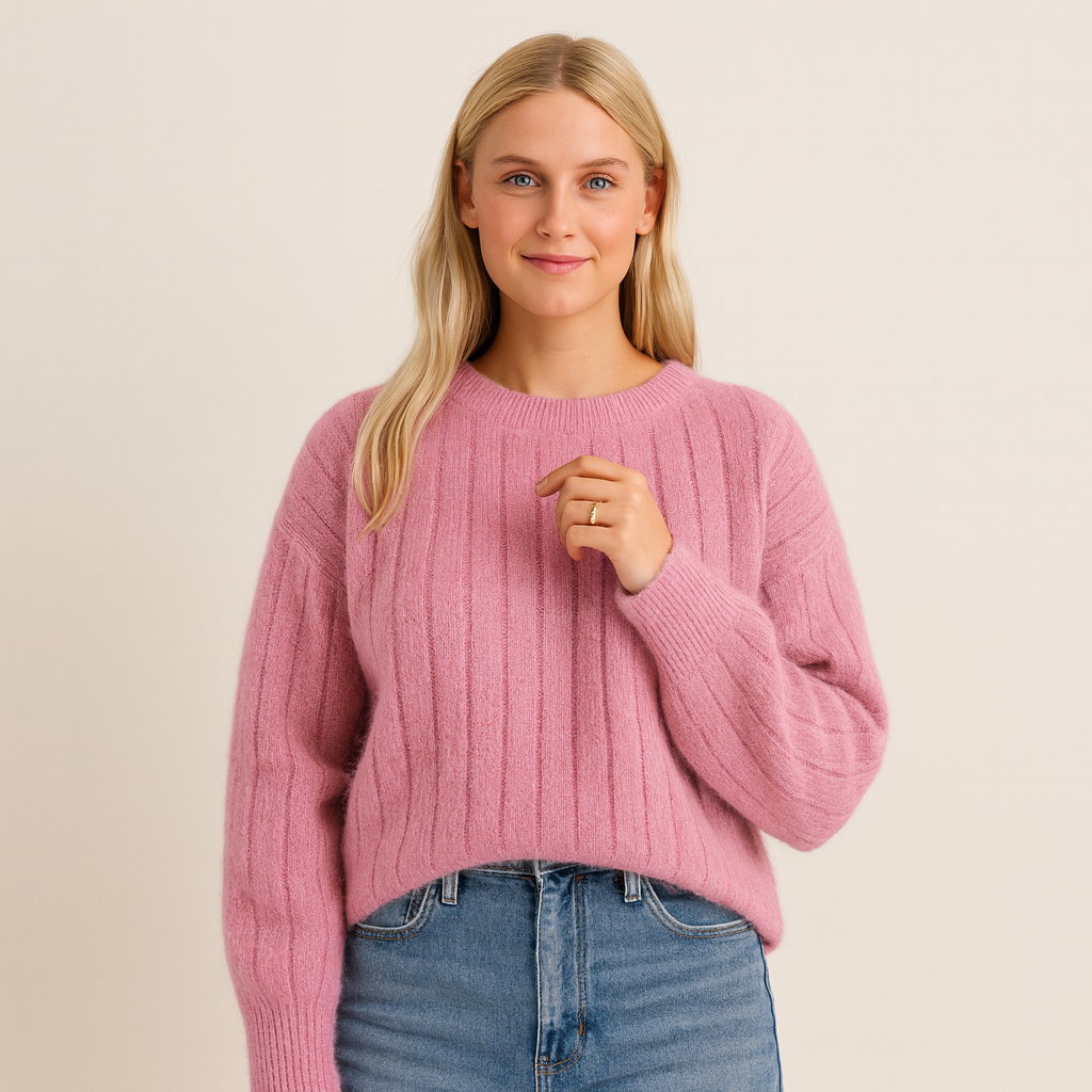 Genevieve Women's Cashmere Jumper – 100% Cashmere Classic Luxury Knit Sweater