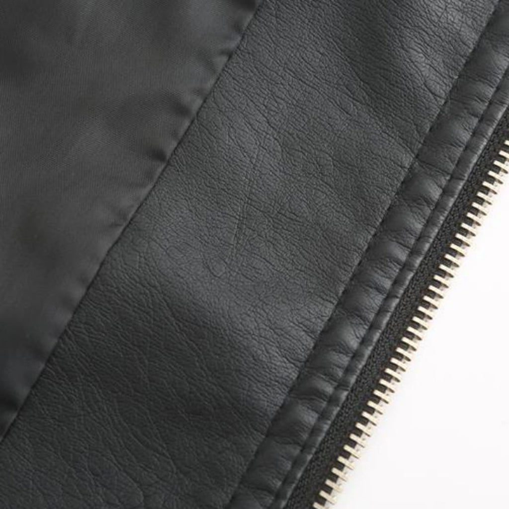 Valerie Women's Leather Jacket – Genuine Leather Zip Up Stand Collar Biker Jacket
