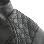 Valerie Women's Leather Jacket – Genuine Leather Zip Up Stand Collar Biker Jacket