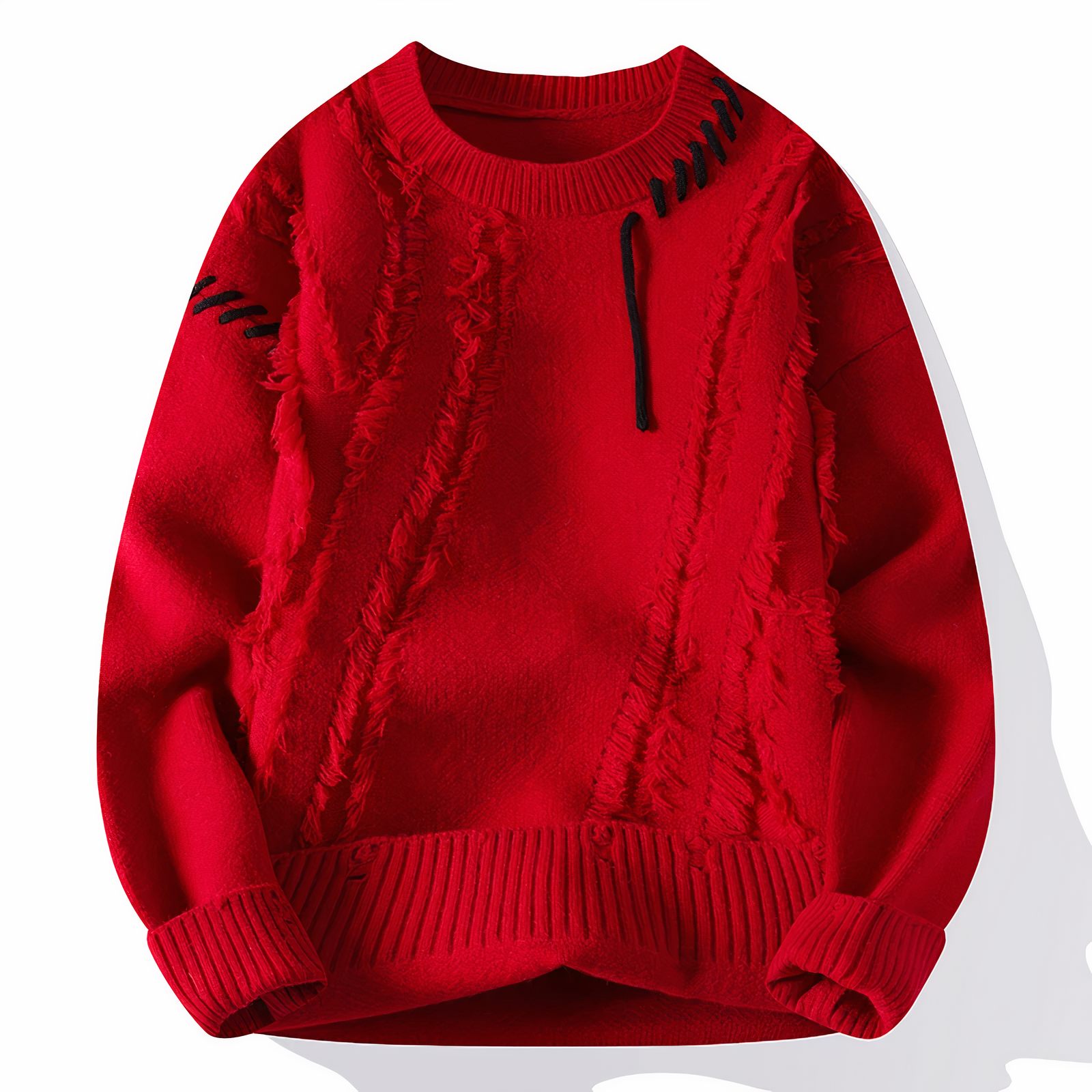 Gareth Men's Patchwork Jumper – Soft Warm Knit for Smart-Casual Autumn Style