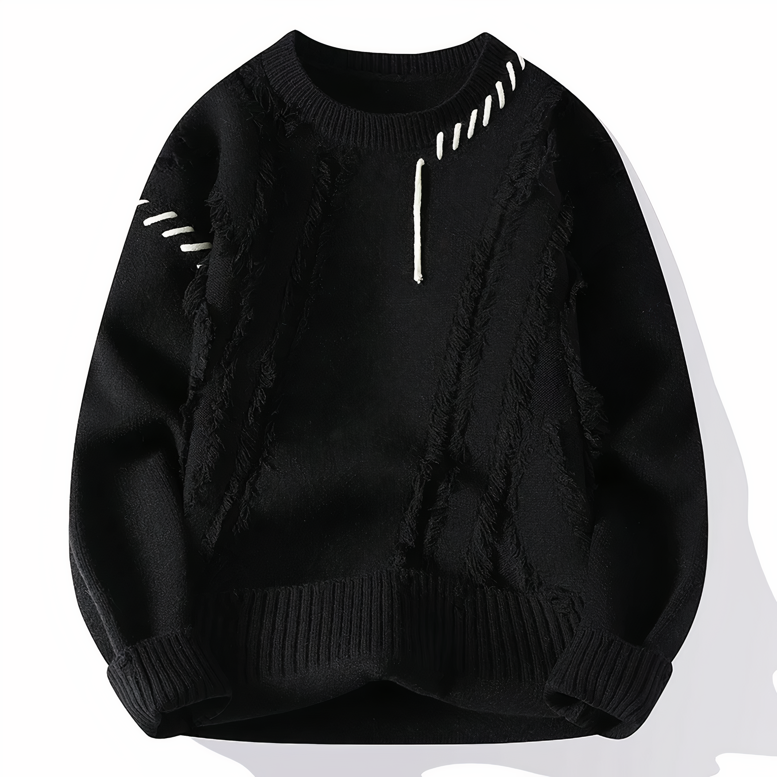Gareth Men's Patchwork Jumper – Soft Warm Knit for Smart-Casual Autumn Style