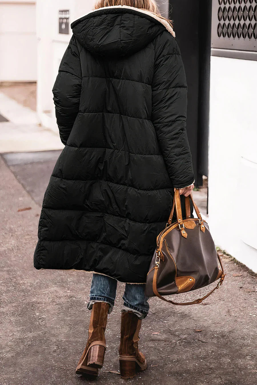 Yvette Women's Reversible Winter Coat – Two-in-One Warm Elegant Design