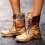 Vivienne Women's Leather Ankle Boots – Lace Up Smart Casual Classic Boots