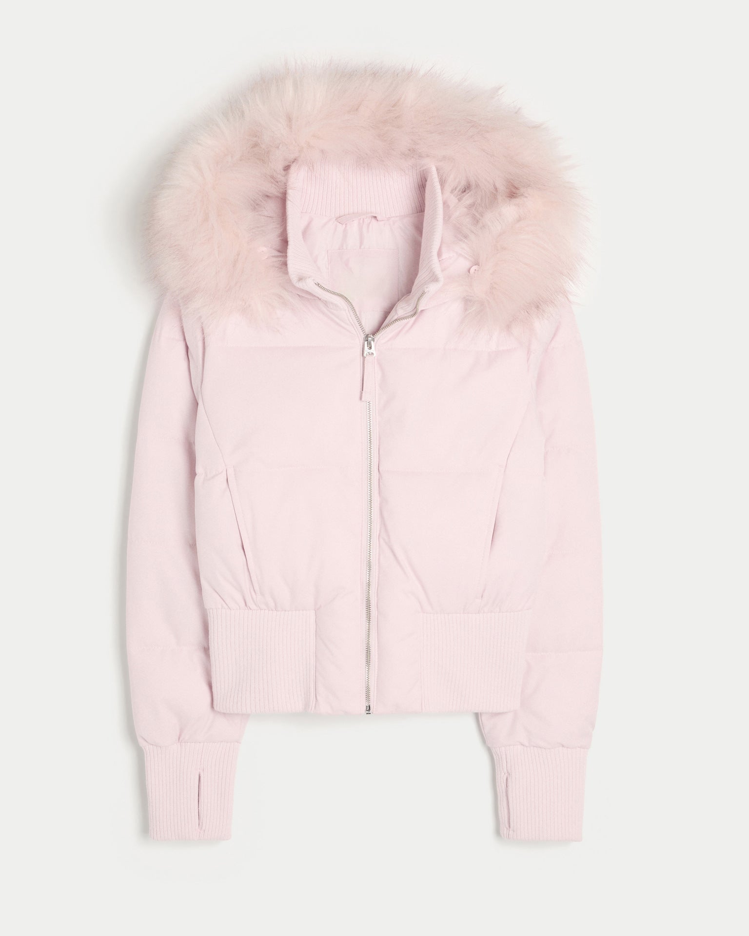 Scarlett Women's Winter Puffer Coat – Faux Fur Hood Cropped Warm Jacket