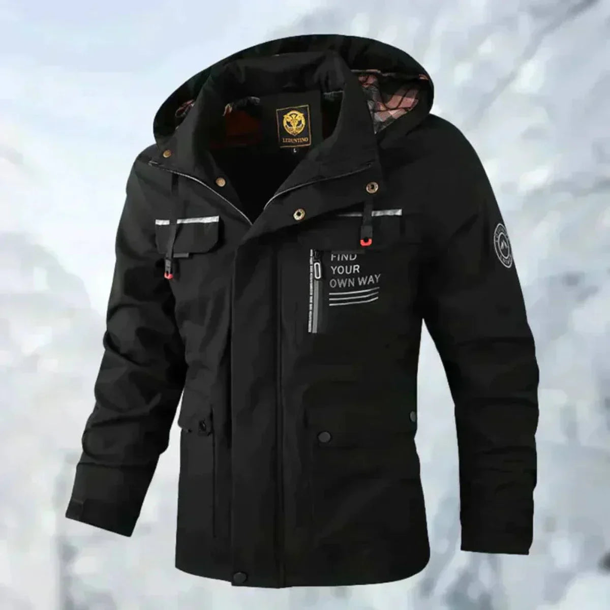 Jake Men's Waterproof Jacket – Hooded Wind Resistant Outdoor Autumn Winter Coat
