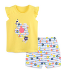 Willow Girls Cotton T-Shirt & Shorts Set – Printed Summer Two-Piece Outfit