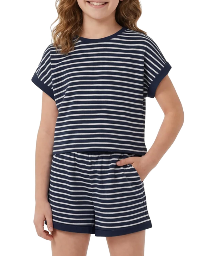 Georgia Girls T-Shirt & Shorts Set – Striped Two-Piece Summer Outfit