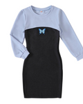 Rosalie Girls Bodycon Dress & Crop Top Set – Two-Piece Casual Outfit