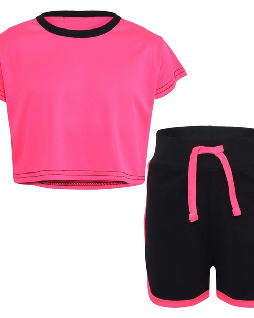Avery Girls Crop Top & Shorts Set – Casual Summer Two-Piece Outfit