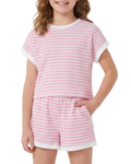 Georgia Girls T-Shirt & Shorts Set – Striped Two-Piece Summer Outfit