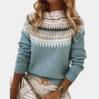 Sabine Women's Scandinavian Jumper – Warm Nordic Knit with Classic Crew Neck