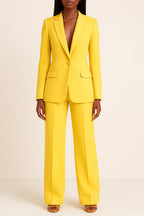 Victoria Women's Trouser Suit – Satin Blazer & Wide Leg Smart Co-Ord Set