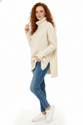 Madeline Women's Roll Neck Jumper – Oversized Soft Knit Winter Sweater