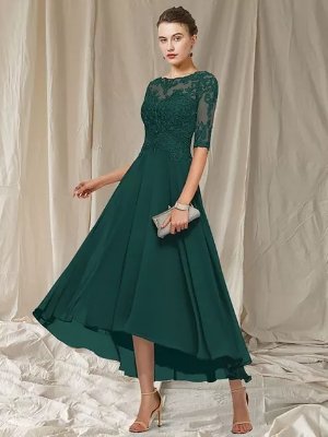 Eleanora Women's Lace Maxi Dress – Elegant Formal Gown for Weddings & Evenings