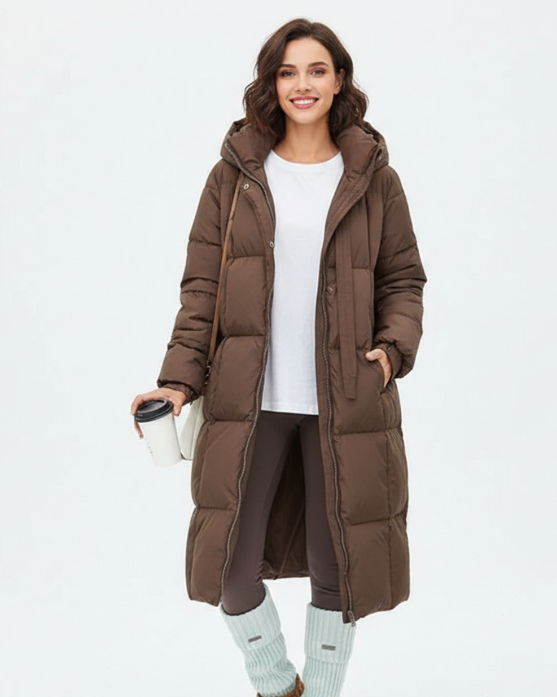 Josephine Women's Long Parka – Hooded Relaxed Fit Winter Coat with Insulated Lining