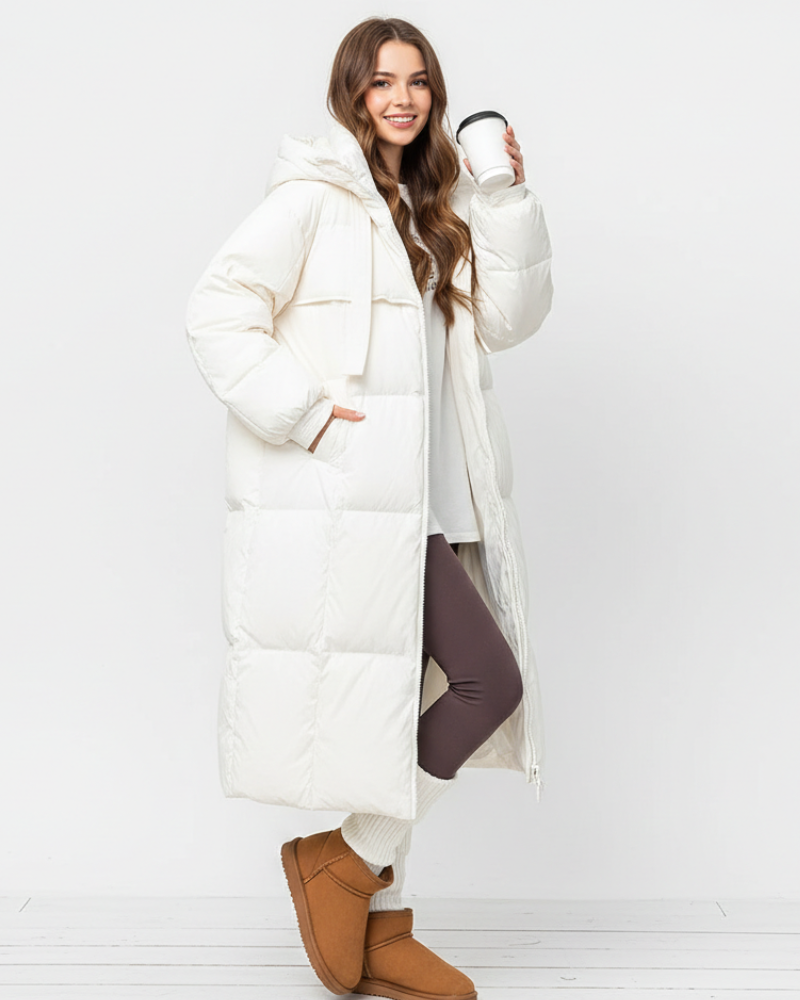 Josephine Women's Long Parka – Hooded Relaxed Fit Winter Coat with Insulated Lining