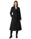 Beatrice Women's Trench Coat – Double Breasted Belted Mid Length Smart Overcoat