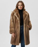 Margaret Women's Long Winter Coat – Elegant Warm Tailored Overcoat