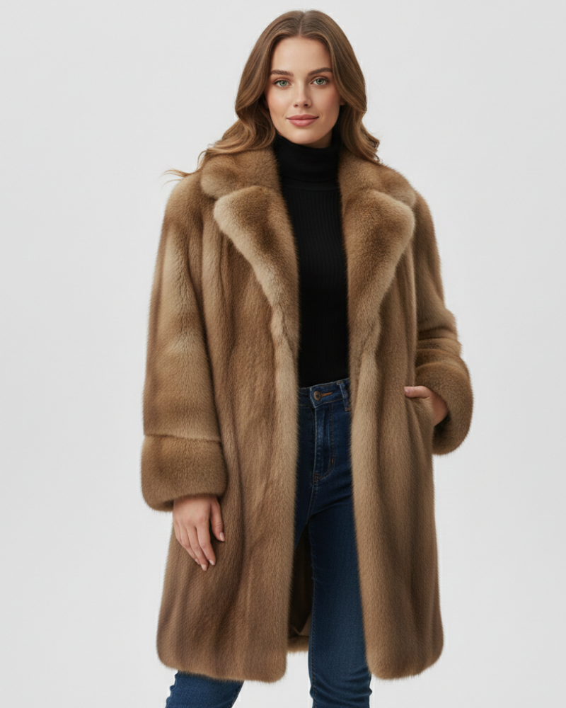 Margaret Women's Long Winter Coat – Elegant Warm Tailored Overcoat