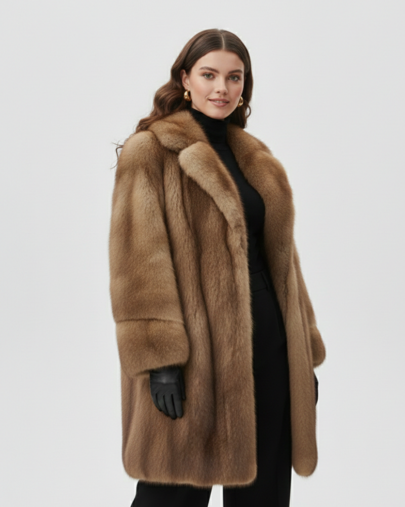 Margaret Women's Long Winter Coat – Elegant Warm Tailored Overcoat