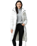 Florence Women's Long Puffer Coat – Padded Hood, High Collar & Regular Fit