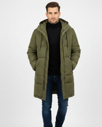 Lachlan Men's Long Puffer Coat – Insulated Hooded Winter Jacket