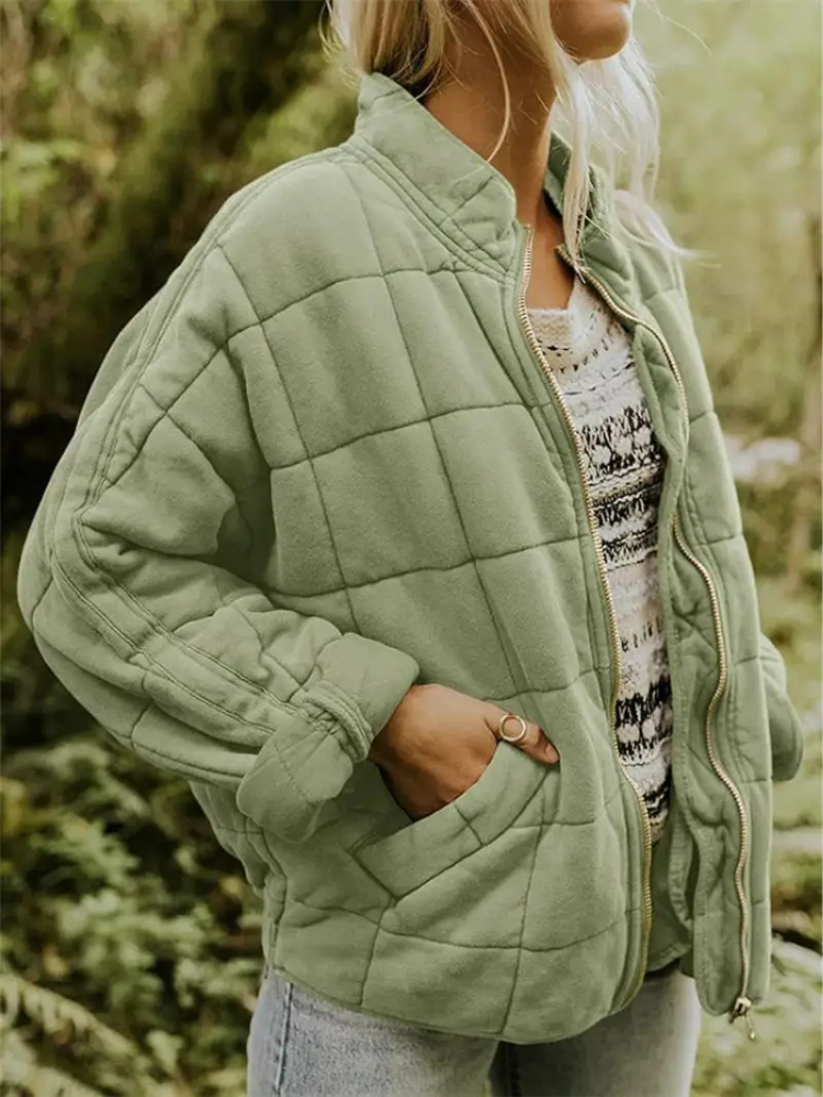 Harriet Women's Quilted Jacket – Lightweight Padded Casual Winter Coat with Pockets