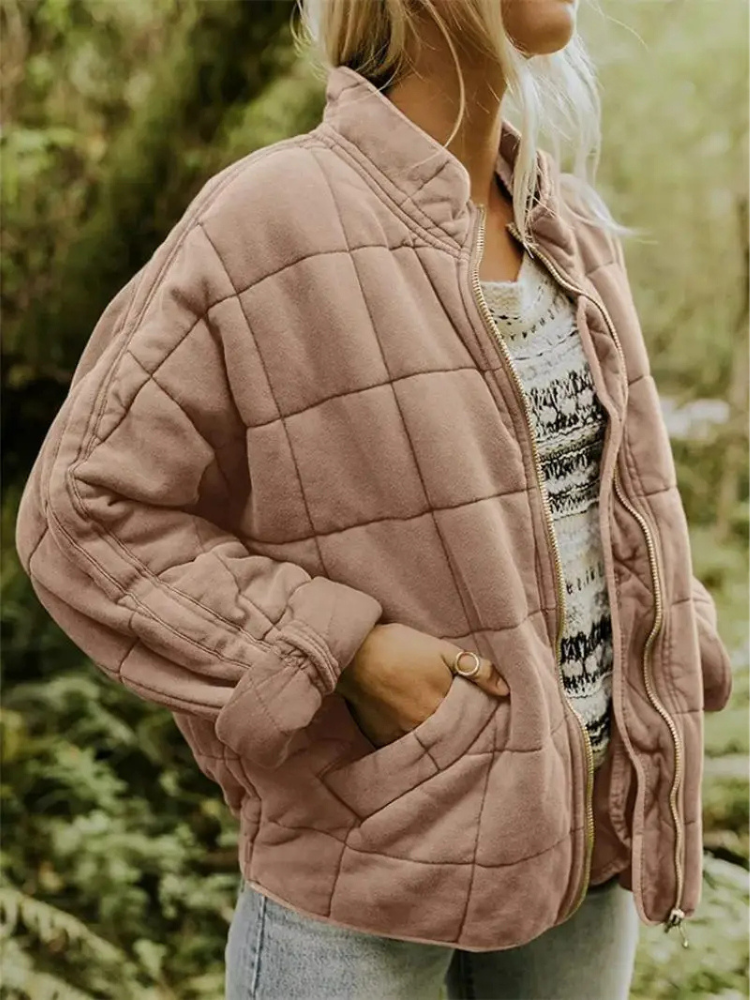 Harriet Women's Quilted Jacket – Lightweight Padded Casual Winter Coat with Pockets