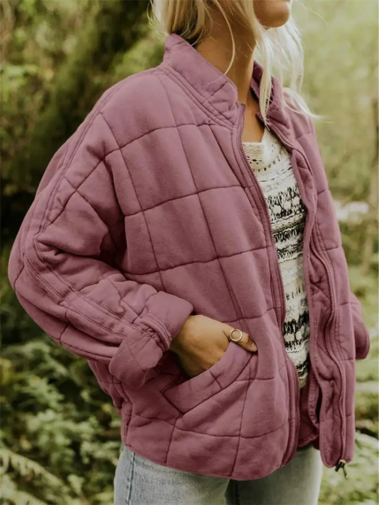 Harriet Women's Quilted Jacket – Lightweight Padded Casual Winter Coat with Pockets