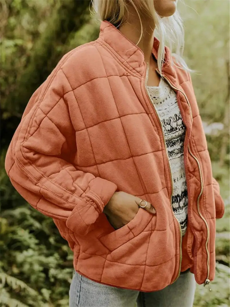 Harriet Women's Quilted Jacket – Lightweight Padded Casual Winter Coat with Pockets