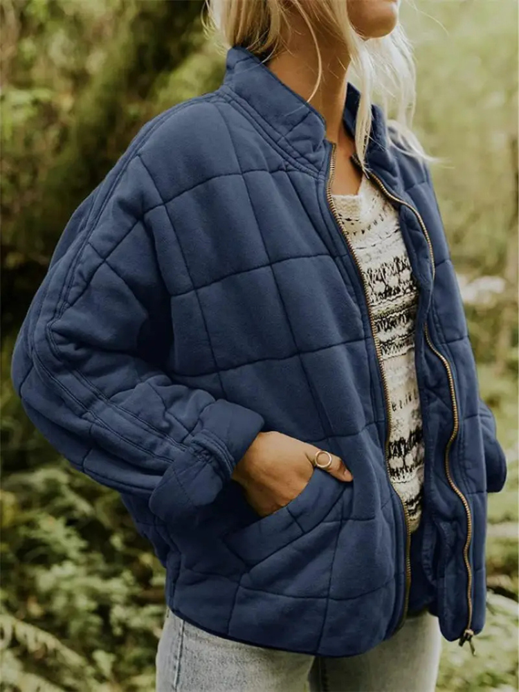 Harriet Women's Quilted Jacket – Lightweight Padded Casual Winter Coat with Pockets