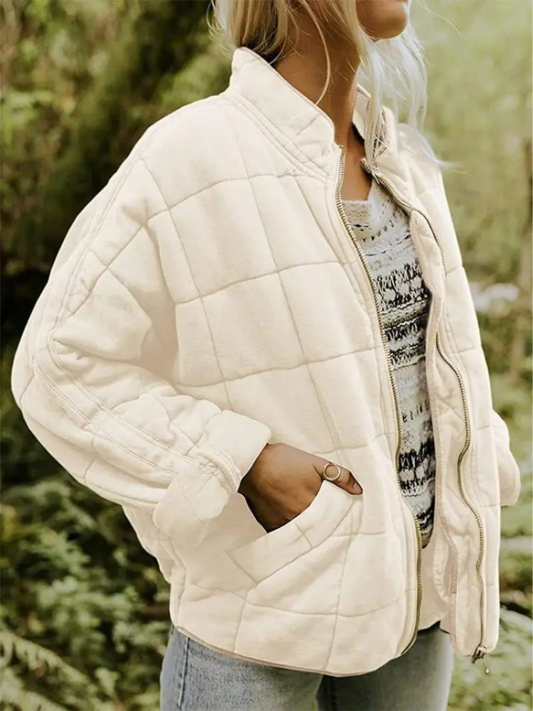 Harriet Women's Quilted Jacket – Lightweight Padded Casual Winter Coat with Pockets