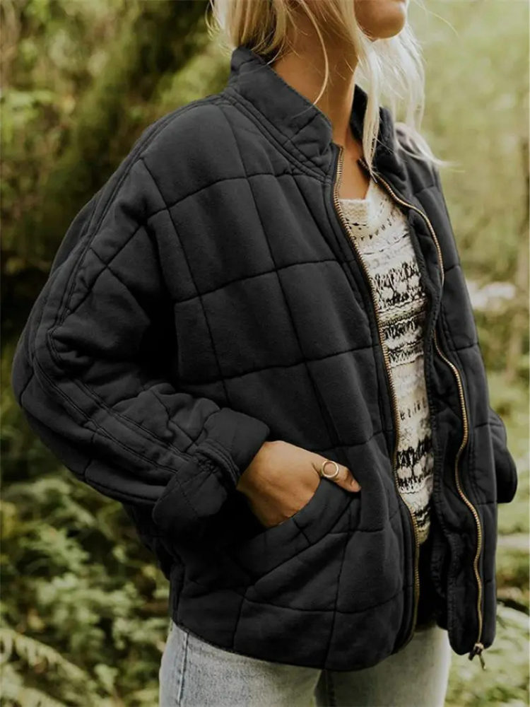Harriet Women's Quilted Jacket – Lightweight Padded Casual Winter Coat with Pockets