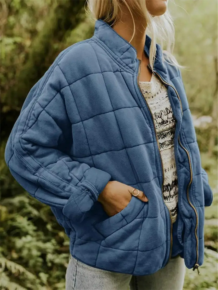 Harriet Women's Quilted Jacket – Lightweight Padded Casual Winter Coat with Pockets
