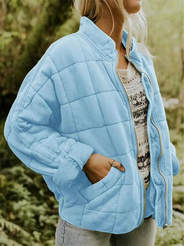 Harriet Women's Quilted Jacket – Lightweight Padded Casual Winter Coat with Pockets