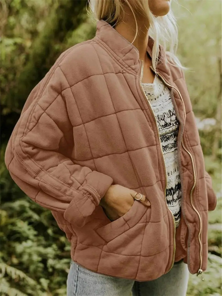 Harriet Women's Quilted Jacket – Lightweight Padded Casual Winter Coat with Pockets
